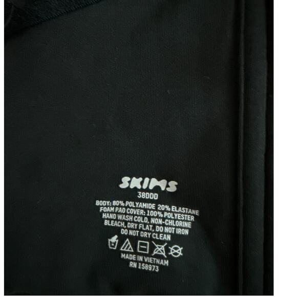 SKIMS Fits Everybody Strapless / Strap Bra in Onyx Size 38DDD - Picture 10 of 12